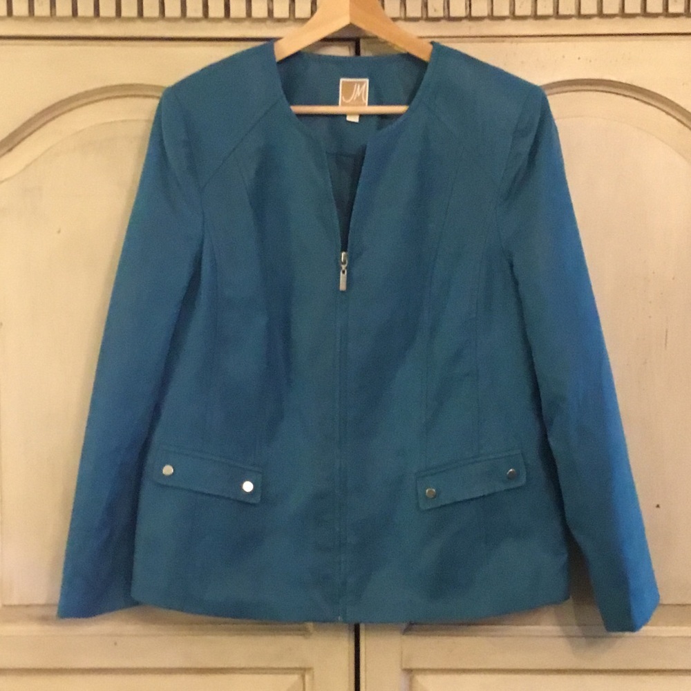 JM Collection Women's Blue Jacket Size 10